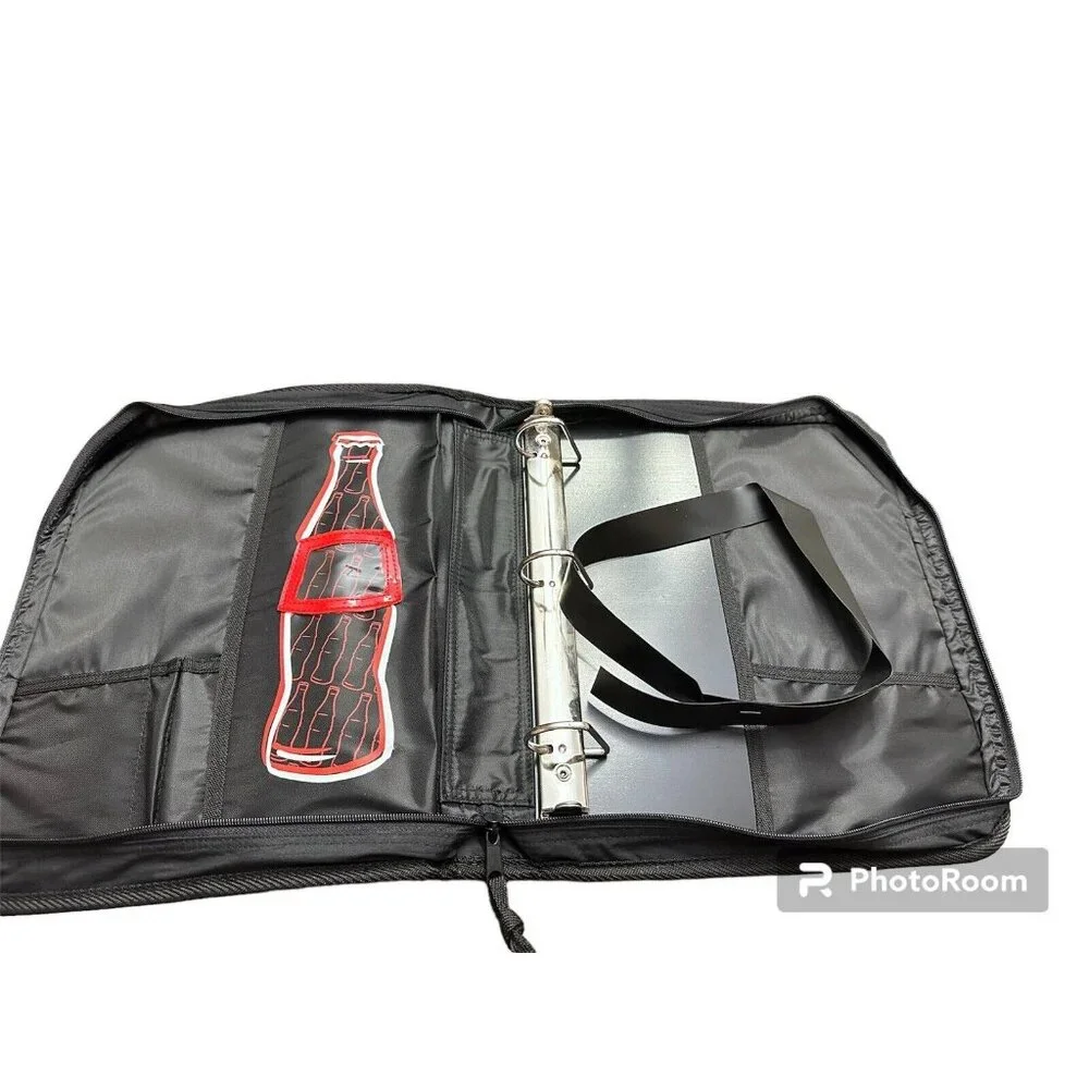 Vintage 1997 Coca-Cola Polar Bear Zipper Binder 1.5 Inch D-Ring Black NO. 68406